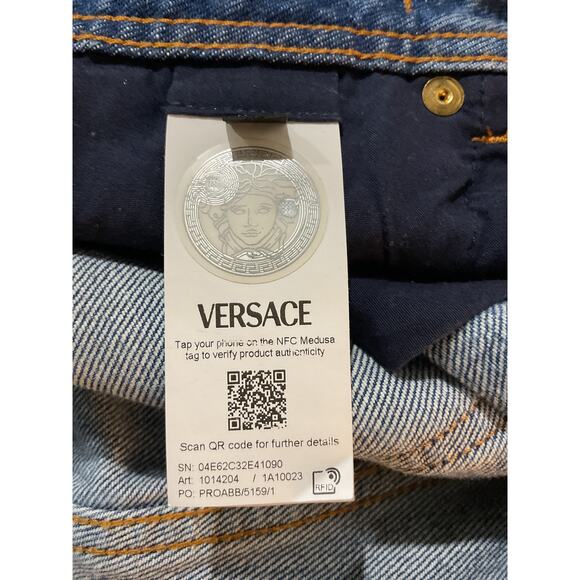 Versace Stonewash Straight Leg Denim Jean Size 26 - Picture 6 of 6